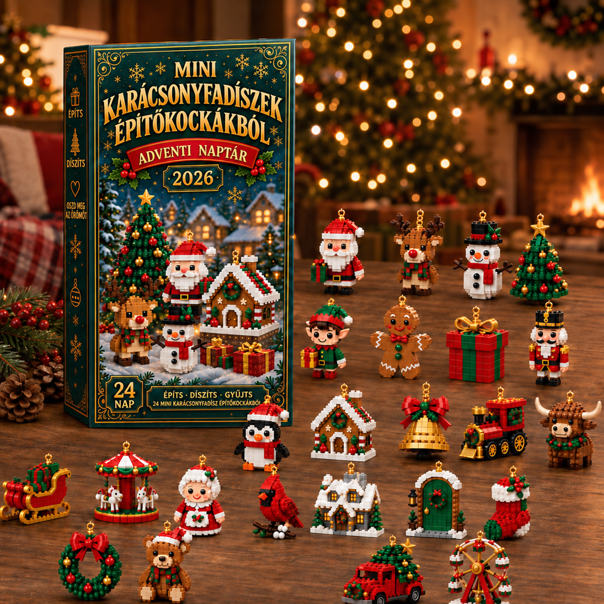 Adventi naptár mini karácsonyfadíszekkel – 37. kép
