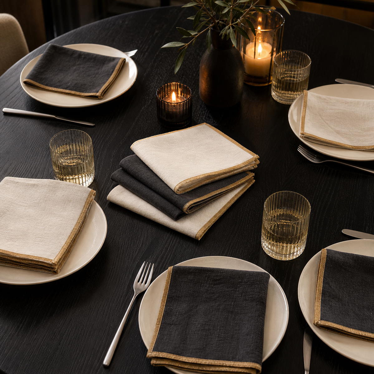 Vesper Washed Linen Napkin Set - image 3